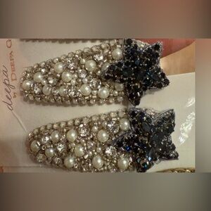 Deepa Gurnani - Starling Clip Set/Hair Clip (Navy)